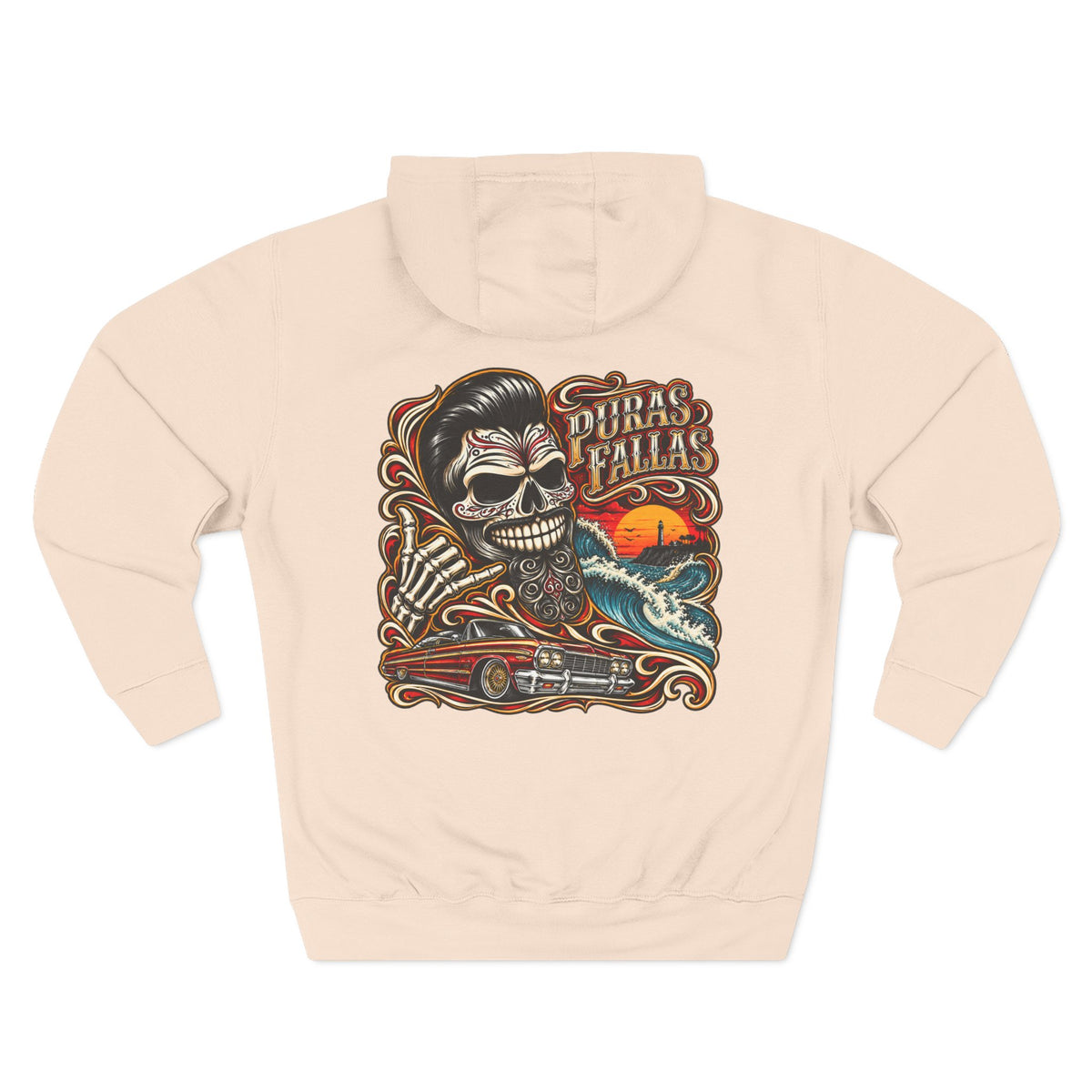Three-Panel Fleece Hoodie