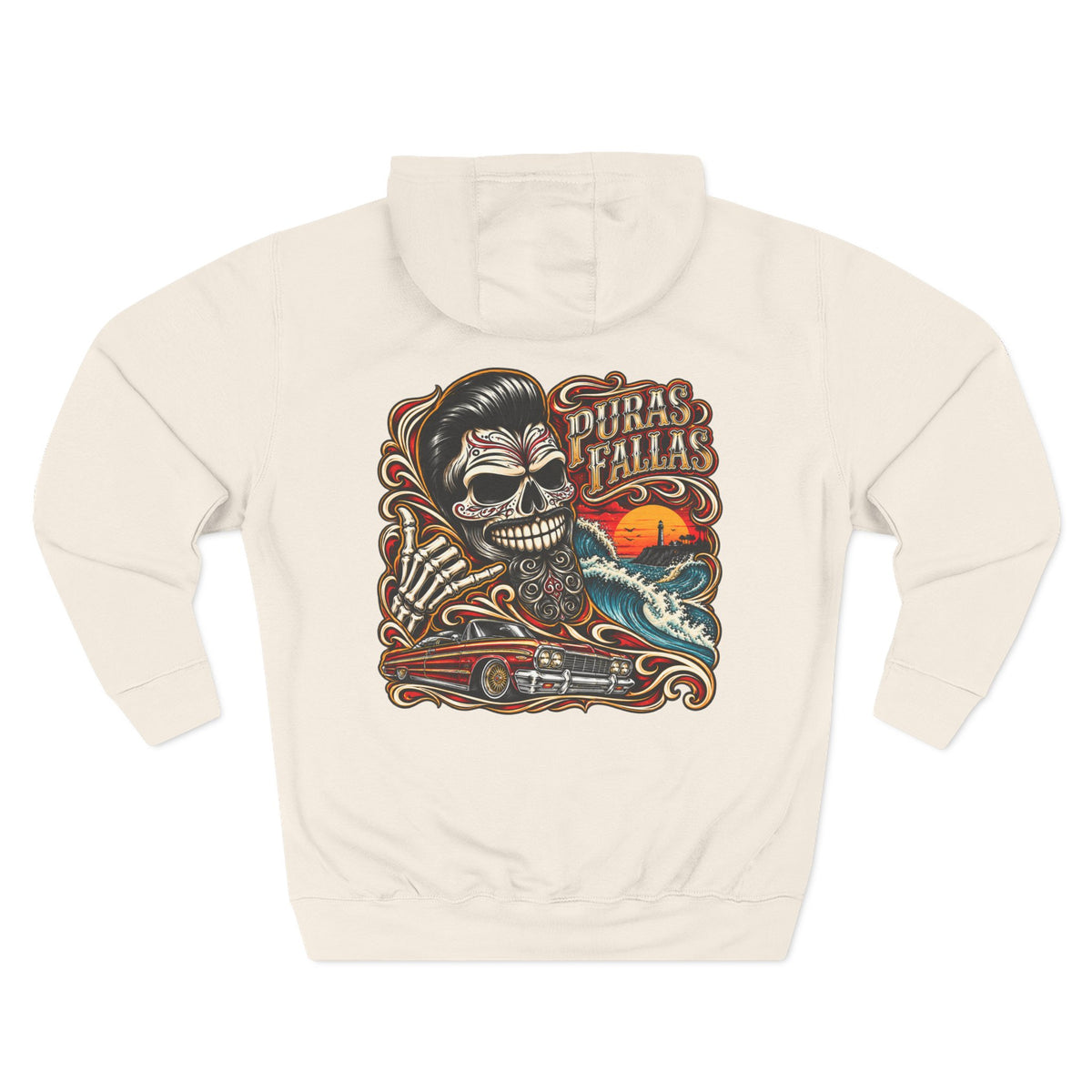 Three-Panel Fleece Hoodie