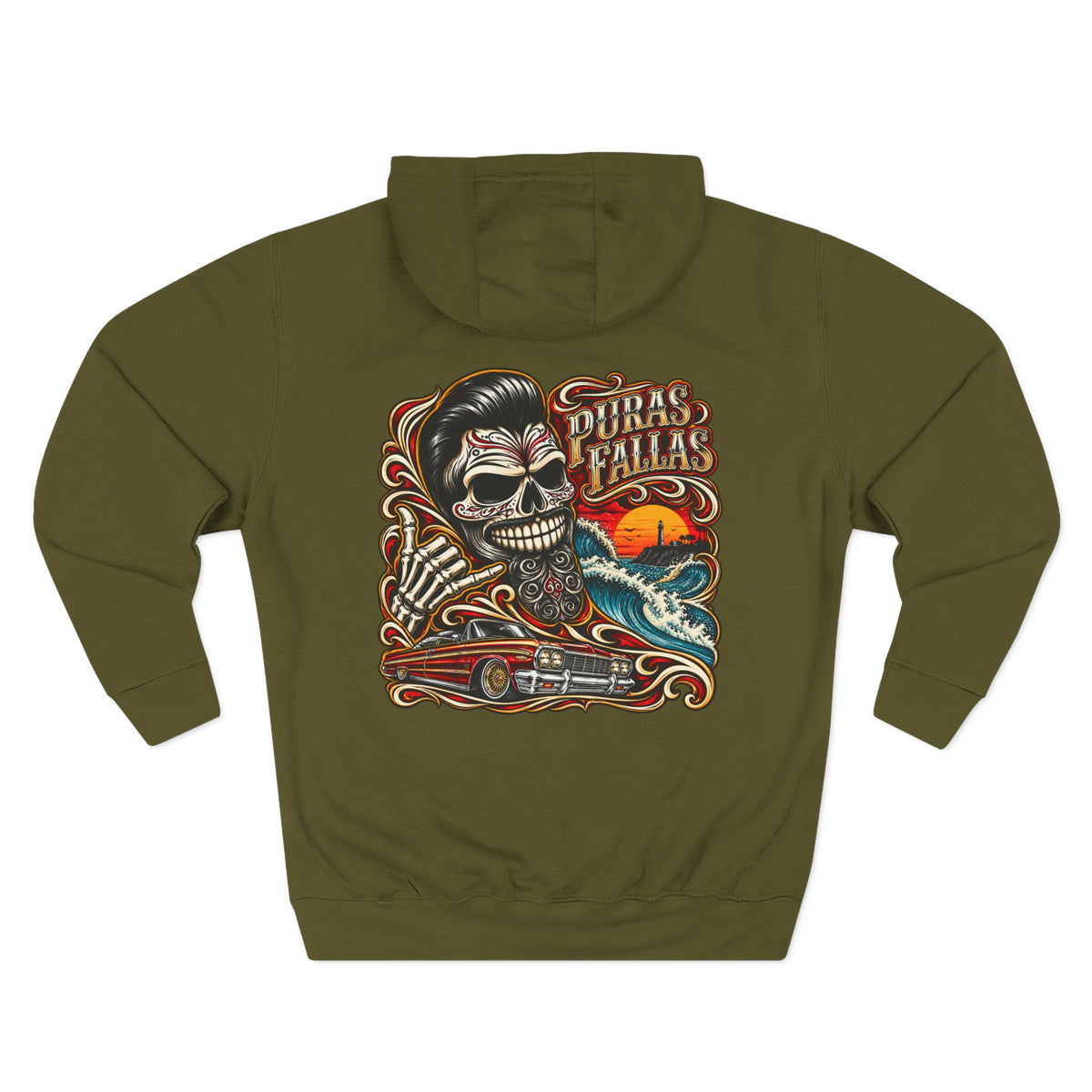 Three-Panel Fleece Hoodie
