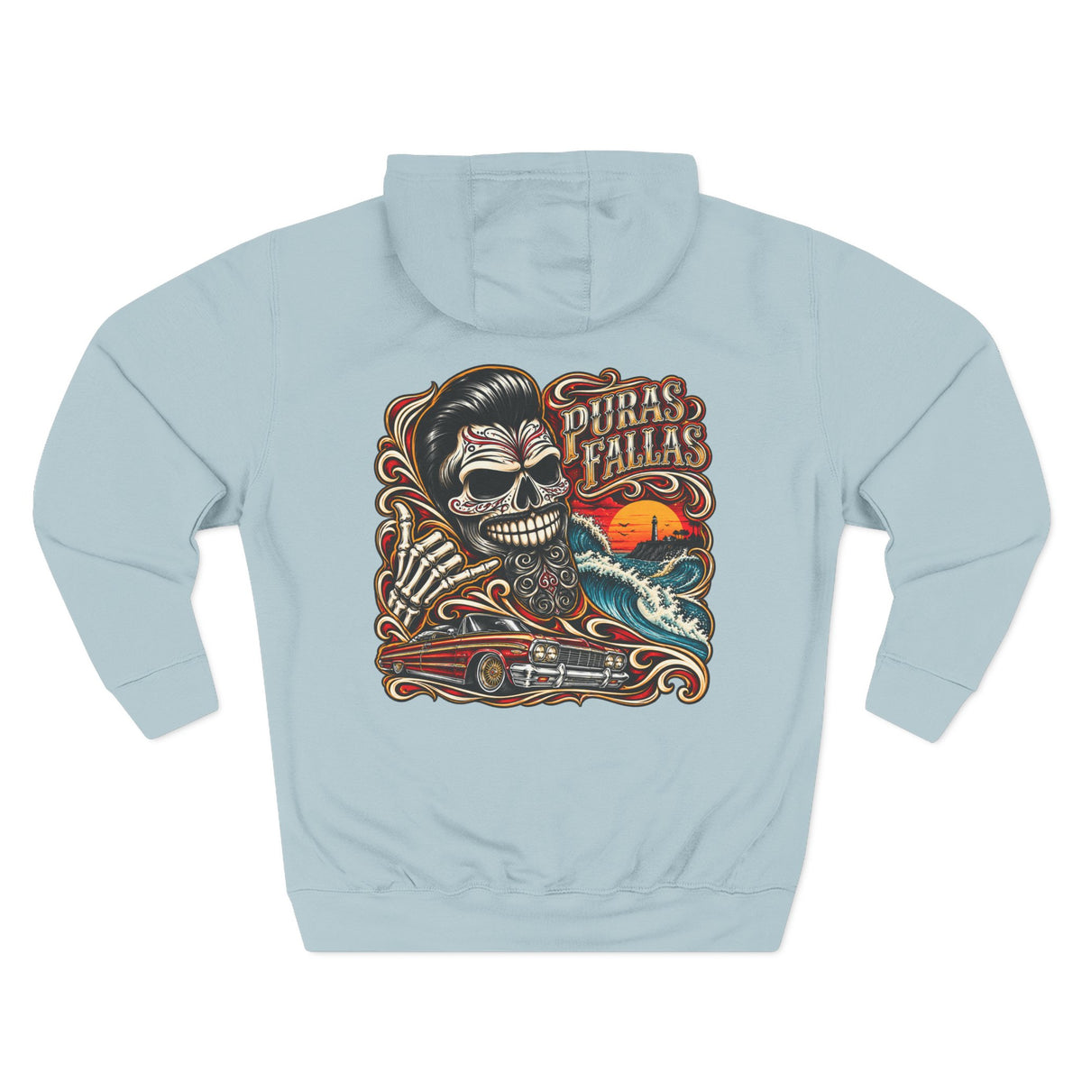 Three-Panel Fleece Hoodie